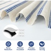 image:imageDriftAway Farmhouse Double Layer Linen Blackout Tie Up Curtains Thermal Insulated Vertical Striped Fully Lined Balloon Roman Shade Bathroom Window Adjustable Rod Pocket 45 Inch by 63 Inch GrayNavy Blue