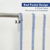 image:imageDriftAway Farmhouse Double Layer Linen Blackout Tie Up Curtains Thermal Insulated Vertical Striped Fully Lined Balloon Roman Shade Bathroom Window Adjustable Rod Pocket 45 Inch by 63 Inch GrayNavy Blue