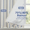 image:imageDriftAway Farmhouse Double Layer Linen Blackout Tie Up Curtains Thermal Insulated Vertical Striped Fully Lined Balloon Roman Shade Bathroom Window Adjustable Rod Pocket 45 Inch by 63 Inch GrayNavy Blue