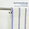 image:imageDriftAway Farmhouse Double Layer Linen Blackout Tie Up Curtains Thermal Insulated Vertical Striped Fully Lined Balloon Roman Shade Bathroom Window Adjustable Rod Pocket 45 Inch by 63 Inch GrayNavy Blue