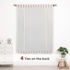image:imageDriftAway Farmhouse Double Layer Linen Blackout Tie Up Curtains Thermal Insulated Vertical Striped Fully Lined Balloon Roman Shade Bathroom Window Adjustable Rod Pocket 45 Inch by 63 Inch GrayRed