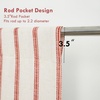 image:imageDriftAway Farmhouse Double Layer Linen Blackout Tie Up Curtains Thermal Insulated Vertical Striped Fully Lined Balloon Roman Shade Bathroom Window Adjustable Rod Pocket 45 Inch by 63 Inch GrayRed