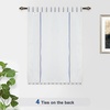 image:imageDriftAway Farmhouse Double Layer Linen Blackout Tie Up Curtains Thermal Insulated Vertical Striped Fully Lined Balloon Roman Shade Bathroom Window Adjustable Rod Pocket 45 Inch by 63 Inch GrayNavy Blue
