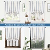 image:imageDriftAway Farmhouse Double Layer Linen Blackout Tie Up Curtains Thermal Insulated Vertical Striped Fully Lined Balloon Roman Shade Bathroom Window Adjustable Rod Pocket 45 Inch by 63 Inch GrayNavy Blue