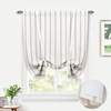 image:imageDriftAway Farmhouse Double Layer Linen Blackout Tie Up Curtains Thermal Insulated Vertical Striped Fully Lined Balloon Roman Shade Bathroom Window Adjustable Rod Pocket 45 Inch by 63 Inch GrayGrey
