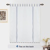 image:imageDriftAway Farmhouse Double Layer Linen Blackout Tie Up Curtains Thermal Insulated Vertical Striped Fully Lined Balloon Roman Shade Bathroom Window Adjustable Rod Pocket 45 Inch by 63 Inch GrayNavy Blue