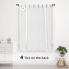 image:imageDriftAway Farmhouse Double Layer Linen Blackout Tie Up Curtains Thermal Insulated Vertical Striped Fully Lined Balloon Roman Shade Bathroom Window Adjustable Rod Pocket 45 Inch by 63 Inch GrayGrey