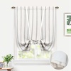 image:imageDriftAway Farmhouse Double Layer Linen Blackout Tie Up Curtains Thermal Insulated Vertical Striped Fully Lined Balloon Roman Shade Bathroom Window Adjustable Rod Pocket 45 Inch by 63 Inch GrayGrey