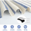 image:imageDriftAway Farmhouse Double Layer Linen Blackout Tie Up Curtains Thermal Insulated Vertical Striped Fully Lined Balloon Roman Shade Bathroom Window Adjustable Rod Pocket 45 Inch by 63 Inch GrayNavy Blue