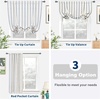 image:imageDriftAway Farmhouse Double Layer Linen Blackout Tie Up Curtains Thermal Insulated Vertical Striped Fully Lined Balloon Roman Shade Bathroom Window Adjustable Rod Pocket 45 Inch by 63 Inch GrayNavy Blue