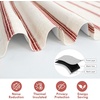 image:imageDriftAway Farmhouse Double Layer Linen Blackout Tie Up Curtains Thermal Insulated Vertical Striped Fully Lined Balloon Roman Shade Bathroom Window Adjustable Rod Pocket 45 Inch by 63 Inch GrayRed