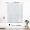 image:imageDriftAway Farmhouse Double Layer Linen Blackout Tie Up Curtains Thermal Insulated Vertical Striped Fully Lined Balloon Roman Shade Bathroom Window Adjustable Rod Pocket 45 Inch by 63 Inch GrayNavy Blue