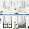 image:imageDriftAway Farmhouse Double Layer Linen Blackout Tie Up Curtains Thermal Insulated Vertical Striped Fully Lined Balloon Roman Shade Bathroom Window Adjustable Rod Pocket 45 Inch by 63 Inch GrayNavy Blue