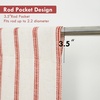 image:imageDriftAway Farmhouse Double Layer Linen Blackout Tie Up Curtains Thermal Insulated Vertical Striped Fully Lined Balloon Roman Shade Bathroom Window Adjustable Rod Pocket 45 Inch by 63 Inch GrayRed