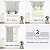 image:imageDriftAway Farmhouse Double Layer Linen Blackout Tie Up Curtains Thermal Insulated Vertical Striped Fully Lined Balloon Roman Shade Bathroom Window Adjustable Rod Pocket 45 Inch by 63 Inch GrayBriony Black