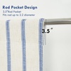 image:imageDriftAway Farmhouse Double Layer Linen Blackout Tie Up Curtains Thermal Insulated Vertical Striped Fully Lined Balloon Roman Shade Bathroom Window Adjustable Rod Pocket 45 Inch by 63 Inch GrayNavy Blue