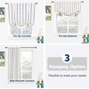 image:imageDriftAway Farmhouse Double Layer Linen Blackout Tie Up Curtains Thermal Insulated Vertical Striped Fully Lined Balloon Roman Shade Bathroom Window Adjustable Rod Pocket 45 Inch by 63 Inch GrayNavy Blue
