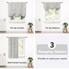 image:imageDriftAway Farmhouse Linen Valance Rod Pocket 1 Panel W52xL14 GrayBrionyblack