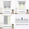 image:imageDriftAway Farmhouse Linen Valance Rod Pocket 1 Panel W52xL14 GrayBrionynavy