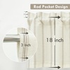 image:imageDriftAway Farmhouse Linen Valance Rod Pocket 1 Panel W52xL14 GrayCamel Beige