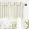 image:imageDriftAway Farmhouse Linen Valance Rod Pocket 1 Panel W52xL14 GrayCamel Beige