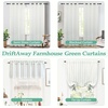 image:imageDriftAway Farmhouse Linen Valance Rod Pocket 1 Panel W52xL14 GrayFarmhouselight Jade Green
