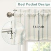 image:imageDriftAway Farmhouse Linen Valance Rod Pocket 1 Panel W52xL14 GrayFarmhouselight Jade Green