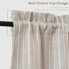image:imageDriftAway Farmhouse Linen Valance Rod Pocket 1 Panel W52xL14 GrayHyggebeige
