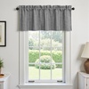 image:imageDriftAway Farmhouse Linen Valance Rod Pocket 1 Panel W52xL14 GrayHyggeblack