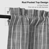 image:imageDriftAway Farmhouse Linen Valance Rod Pocket 1 Panel W52xL14 GrayHyggeblack
