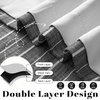 image:imageDriftAway Farmhouse Linen Valance Rod Pocket 1 Panel W52xL14 GrayHyggeblack