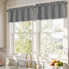 image:imageDriftAway Farmhouse Linen Valance Rod Pocket 1 Panel W52xL14 GrayHyggeblack