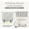 image:imageDriftAway Farmhouse Linen Valance Rod Pocket 1 Panel W52xL14 GrayRomanblack