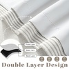image:imageDriftAway Farmhouse Linen Valance Rod Pocket 1 Panel W52xL14 GrayTickingbeige