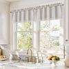 image:imageDriftAway Farmhouse Linen Valance Rod Pocket 1 Panel W52xL14 GrayTickingbeige