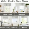 image:imageDriftAway Farmhouse Linen Valance Rod Pocket 1 Panel W52xL14 GrayTickingblack
