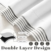 image:imageDriftAway Farmhouse Linen Valance Rod Pocket 1 Panel W52xL14 GrayTickingblack
