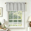 image:imageDriftAway Farmhouse Linen Valance Rod Pocket 1 Panel W52xL14 GrayTickingblack
