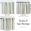 image:imageDriftAway Farmhouse Stripe Blackout Curtains Grommet W52xL84 Loden GreenB Black Stripe
