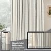 image:imageDriftAway Farmhouse Stripe Blackout Curtains Grommet W52xL84 Loden GreenB Black Stripe