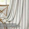 image:imageDriftAway Farmhouse Stripe Blackout Curtains Grommet W52xL84 Loden GreenB Black Stripe