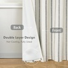 image:imageDriftAway Farmhouse Stripe Blackout Curtains Grommet W52xL84 Loden GreenB Black Stripe