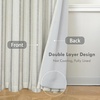 image:imageDriftAway Farmhouse Stripe Blackout Curtains Grommet W52xL84 Loden GreenB Gray Stripe
