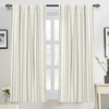 image:imageDriftAway Farmhouse Stripe Blackout Curtains Grommet W52xL84 Loden GreenB Gray Stripe
