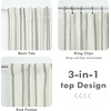image:imageDriftAway Farmhouse Stripe Blackout Curtains Grommet W52xL84 Loden GreenB Gray Stripe