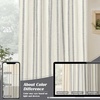 image:imageDriftAway Farmhouse Stripe Blackout Curtains Grommet W52xL84 Loden GreenB Gray Stripe