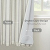 image:imageDriftAway Farmhouse Stripe Blackout Curtains Grommet W52xL84 Loden GreenB Gray Stripe