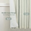image:imageDriftAway Farmhouse Stripe Blackout Curtains Grommet W52xL84 Loden GreenB Loden Green Stripe