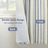 image:imageDriftAway Farmhouse Stripe Blackout Curtains Grommet W52xL84 Loden GreenB Navy Stripe