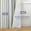 image:imageDriftAway Farmhouse Stripe Blackout Curtains Grommet W52xL84 Loden GreenB Navy Stripe